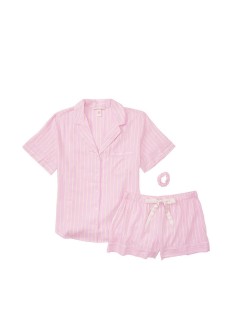 Рожева піжама Victoria's Secret Flannel Shimmer Short Pj Set