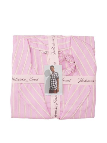 Рожева піжама Victoria's Secret Flannel Shimmer Short Pj Set
