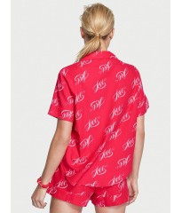 Пижама Victoria’s Secret Flannel Red Love Short Pj Set