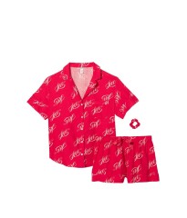 Пижама Victoria’s Secret Flannel Red Love Short Pj Set