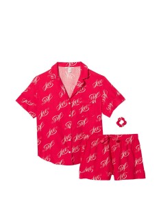 Піжама Victoria's Secret Flannel Red Love Short Pj Set