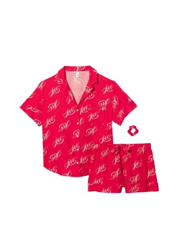Піжама Victoria's Secret Flannel Red Love Short Pj Set