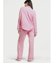 Піжама Victoria's Secret Modal Long PJ Set Pink Hearts