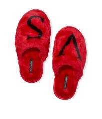 Домашні капці VS Red Closed Toe Faux Fur Slipper