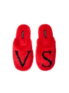 Домашние тапочки VS Red Closed Toe Faux Fur Slipper