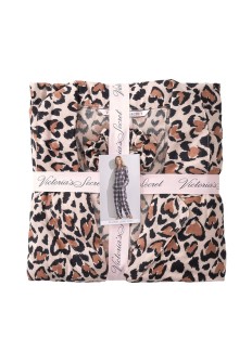 Піжама Victoria's Secret Flannel Long PJ Set Leopard