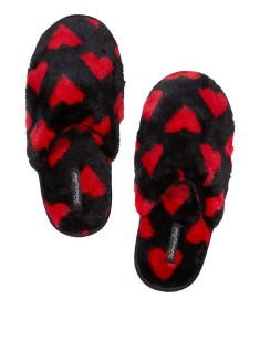 Домашние тапочки Victoria's Secret Red Hearts Slippers