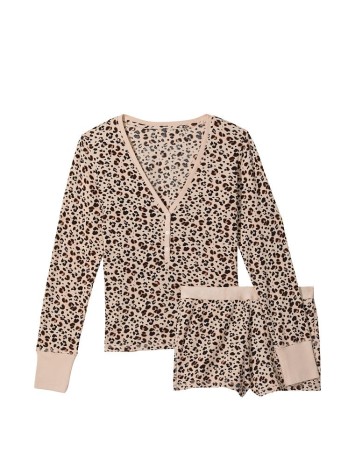 Піжама Victoria's Secret Thermal Short PJ Set Leopard