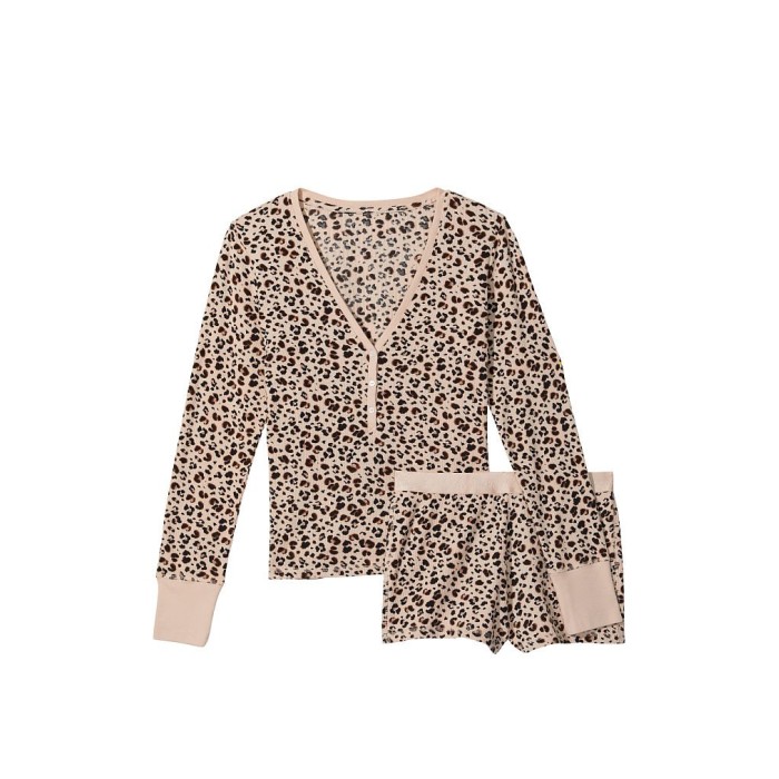 Піжама Victoria's Secret Thermal Short PJ Set Leopard