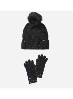 Подарунковий набір Victoria&#39;s Secret Rhinestone Hat &amp; Gloves Black