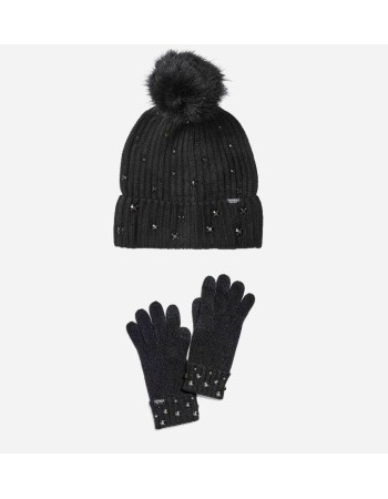 Подарунковий набір Victoria&#39;s Secret Rhinestone Hat &amp; Gloves Black