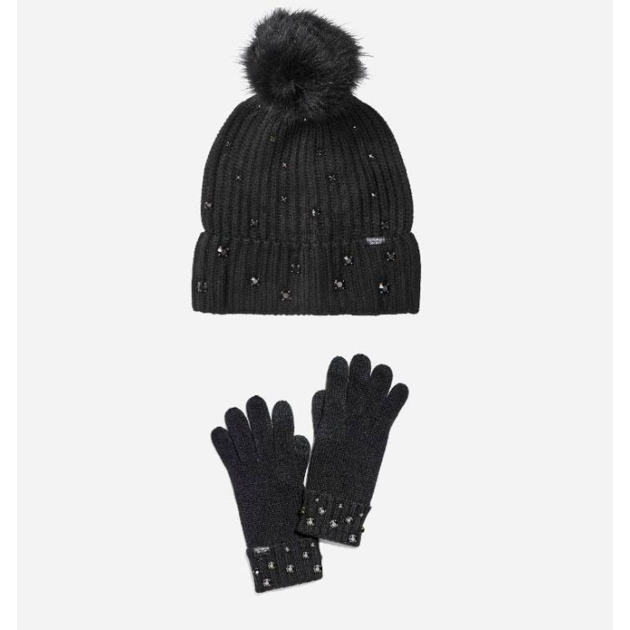 Подарунковий набір Victoria's Secret Rhinestone Hat &amp; Gloves Black