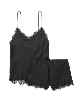 Сатинова піжама Victoria's Secret Black Lace