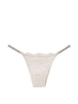 Трусики VS Crystal strap Grey Lace panty
