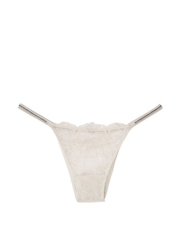 Трусики VS Crystal strap Grey Lace panty