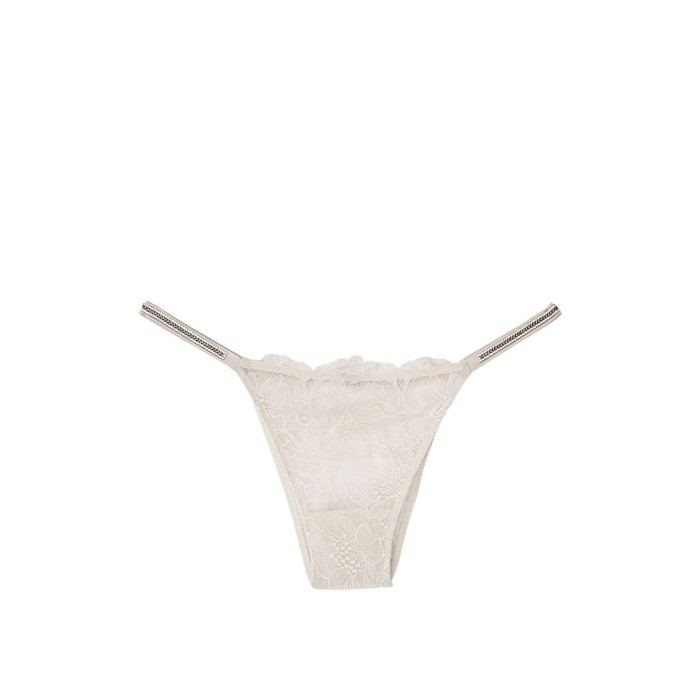 Трусики VS Crystal strap Grey Lace panty