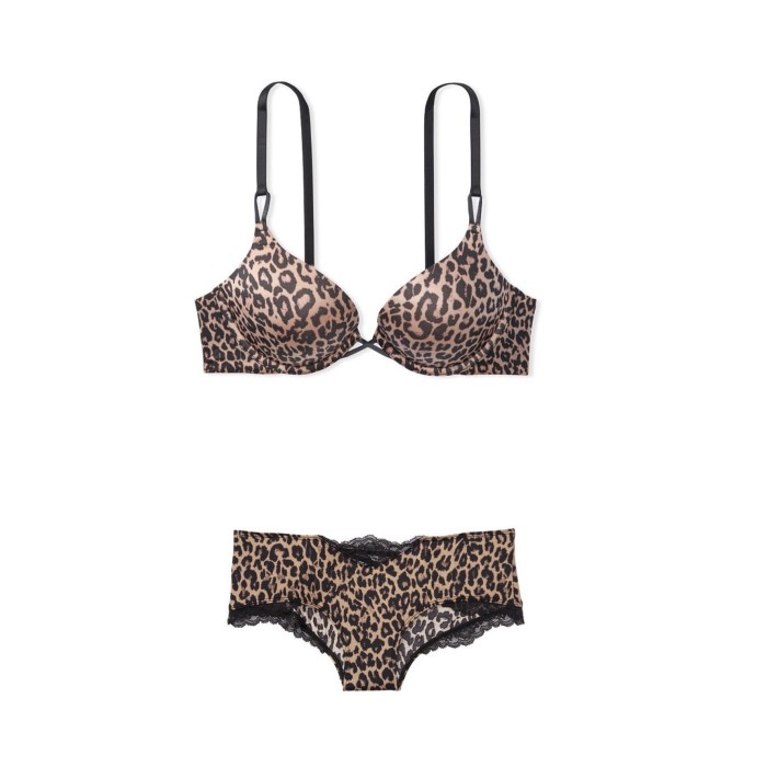 Комплект білизни Victoria's Secret Bra Bombshell Plunge Leopard