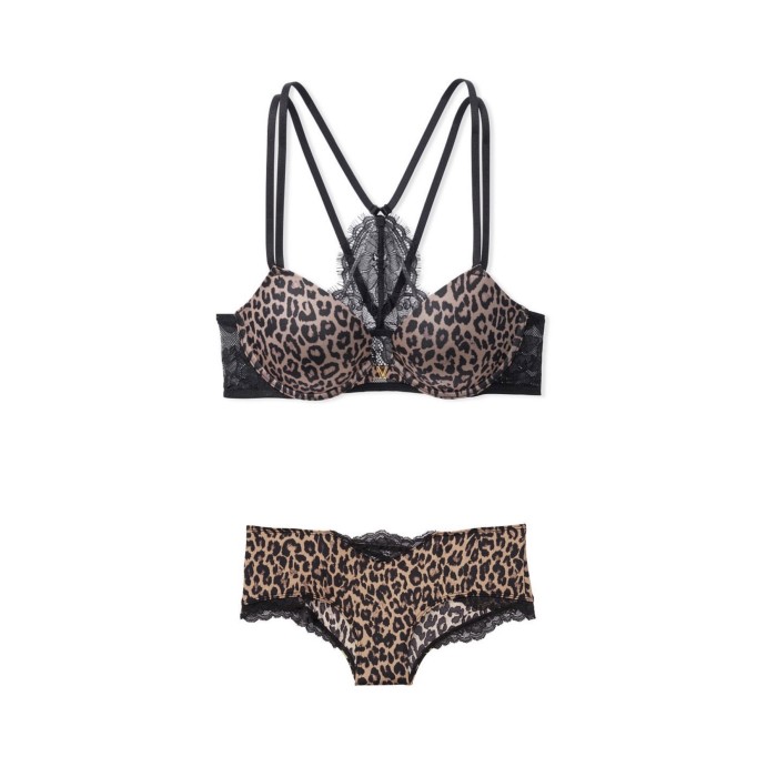 Комплект білизни Victoria's Secret Very Sexy push-up bra Leopard