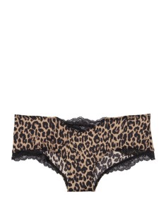 Трусики чики Victoria's Secret Very Sexy Lace Cheeky Panty Black Leopard