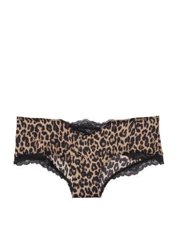 Трусики чики Victoria's Secret Very Sexy Lace Cheeky Panty Black Leopard