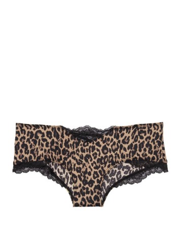 Трусики чики Victoria's Secret Very Sexy Lace Cheeky Panty Black Leopard