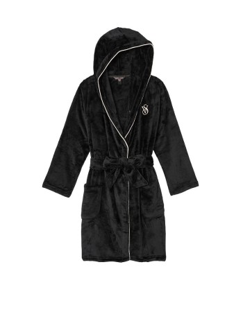 Халат Hooded Short Cozy Robe Black