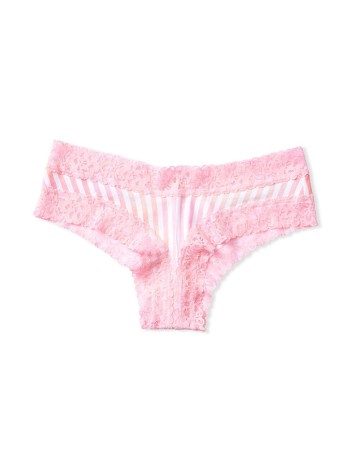 Трусики VS Lace Waist Cheeky Panty Rainbow stripe