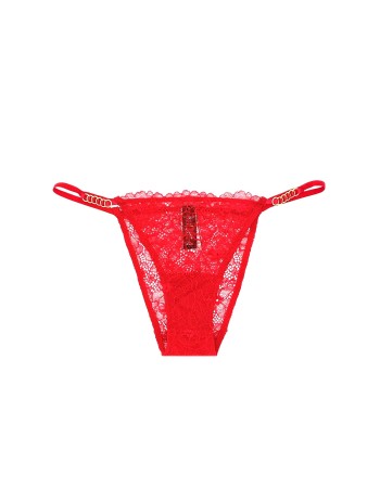 Трусики VS Very Sexy Lipstick Lace & Gold ring Brazilian panty