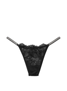 Трусики VS Brazilian Crystal strap Black Lace panty