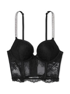 КОМПЛЕКТ БІЛИЗНИ VICTORIA'S SECRET VERY SEXY SHINE STRAP BALCONETTE BLACK LACE