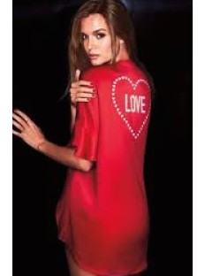 Халат Victoria's Secret Flounce Sleeve Satin Love Print