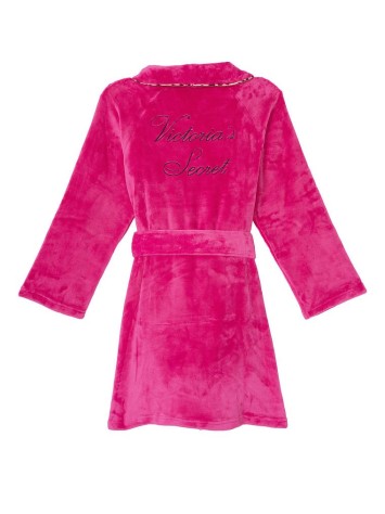 Халат Victoria's Secret Logo Short Cozy Fluo Pink