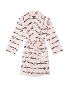 Халат Victoria's Secret Logo Short Cozy Robe Sweet Dreams Stripe