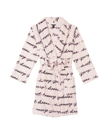 Халат Victoria's Secret Logo Short Cozy Robe Sweet Dreams Stripe