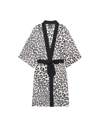Сатиновий халат - VICTORIA'S SECRET - White Leopard
