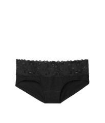 Трусики Victoria's Secret Hiphugger Cotton Black з мереживом