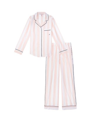 Пижама Виктория Сикрет хлопковая в розовую полоску