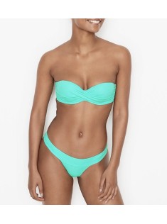 Купальник бандо з пушап Victoria's Secret Twist-Front Bandeau Mint Frost