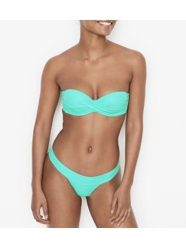Купальник бандо с пушап Victoria's Secret Twist-Front Bandeau Mint Frost