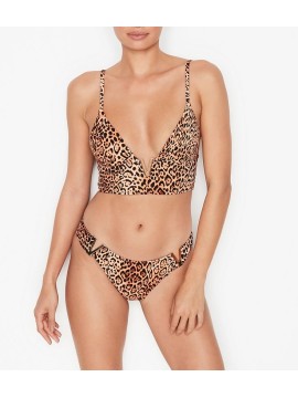Купальник Вікторія Сікрет V-hardware Bralette &  Brazilian panty True Leopard