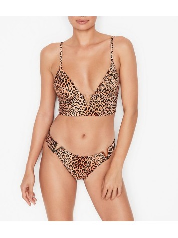 Купальник Вікторія Сікрет V-hardware Bralette &  Brazilian panty True Leopard