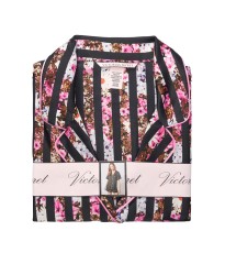 Сатиновая пижама Victoria’s Secret Satin Short PJ Set  Floral Stripes