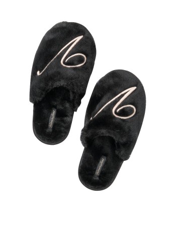 Домашні капці Victoria's Secret Slippers Black Logo V