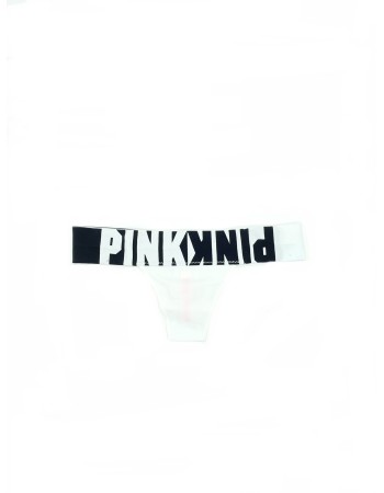 Трусики бесшовные PINK VS No show Thong panty logo PINK