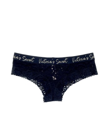 Трусики чики Виктория Сикрет Lace Cheeky panty logo VS