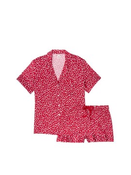 Сатинова піжама VS Satin Short Pj set Red Hearts