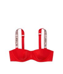 Бюстгальтер Victoria's Secret Lux bra Balconette Embellished Straps RED