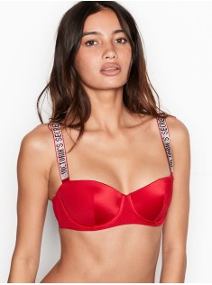 Бюстгальтер Victoria's Secret Lux bra Balconette Embellished Straps RED