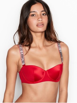 Бюстгальтер Victoria's Secret Lux bra Balconette Embellished Straps RED