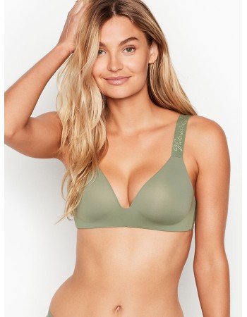 Бюстгальтер Victoria’s Secret Logo Bra Lightly Lined Wireless Green Soutien-Gorgesans